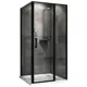 Душевой уголок Abber Sonnenstrand AG04100BS-S75B прямоугольный 75x100см черный профиль эффект стекла прозрачный