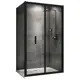 Душевой уголок Abber Sonnenstrand AG07090B-S100B прямоугольный 100x90см черный профиль эффект стекла прозрачный