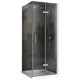 Душевой уголок Abber Zart AG08090P-S91 квадрат 90x90см серебро профиль эффект стекла прозрачный