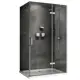 Душевой уголок Abber Zart AG08100-S91 прямоугольный 90x100см серебро профиль эффект стекла прозрачный
