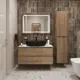 Тумба со столешницей и накладной раковиной подвесная BelBagno KRAFT 100 kraft100rt-kepbo-1084h301-set