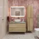 Тумба со столешницей и накладной раковиной подвесная BelBagno KRAFT 80 kraft80rnn-kepmgl-1077-set