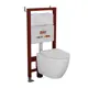 Комплект инсталляция с унитазом Bauedge Q111300-BL0001-Q00006 цвет белый