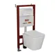 Комплект инсталляция с унитазом Bauedge BAU PRO Q111300-BS0002-Q00010 подвесной безободковый цвет белый