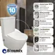 Унитаз-компакт Bloomix S-Line 5014 SB горизонтальный выпуск двойной слив
