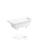 Акриловая ванна 165x80 см Wellsee FreeDom 231102008 со сливом-переливом и ножками