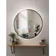 Зеркало для ванной Alfa mirrors Natali ram black 70 Na-7Ad-ram черный с подсветкой 70x70см