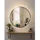 Зеркало для ванной Alfa mirrors Natali ram black 70 Na-7At-ram черный с подсветкой 70x70см