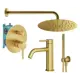 Комплект смесителей для душа Plumberia Selection KITXO18OB53, золото брашированное