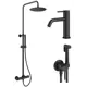 Комплект смесителей для душа Plumberia Selection KITZXO6302NO53, Черный матовый