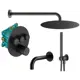 Комплект смесителей для душа Plumberia Selection KITPSB03NO60, Черный матовый