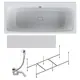 Ванна акриловая AM.PM Func 160x70 W84A-160-070W-ARPOFL каркас, фронтальная панель и слив-перелив хром; декоративная заглушка слива, усиленный корпус