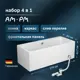 Ванна акриловая AM.PM Func 170x80 W84A-170-080W-ARPOFL, каркас, фронтальная панель и слив-перелив хром; декоративная заглушка слива, усиленный корпус
