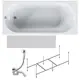 Ванна акриловая AM.PM X-Joy 180x80 W94A-180-080W-ARPOFL, каркас, фронтальная панель и слив-перелив хром