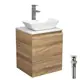 Тумба Bau Dream Blackwood 50 с дверцей SD3025, раковина Spectrum mini 47x24 смеситель для раковины высокий Hotel Still, выпуск клик клак, хром