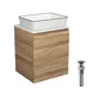 Тумба Bau Dream Blackwood 50 с дверцей SD3058, раковина Hotel Black Rand 48x37, выпуск клик клак, черный