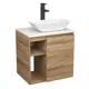 Тумба Bauedge Bau Dream Blackwood 60 правая раковина Spectrum mini 47x24 смеситель для раковины высокий Hotel Black черный