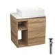 Тумба Bauedge Bau Dream Blackwood 60 правая раковина Hotel 48x37 выпуск клик клак черный
