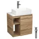Тумба Bauedge Bau Dream Blackwood 60 правая раковина BAU Hotel 48x37 смеситель высокий Hotel Still нержавеющая сталь выпуск клик клак хром