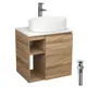 Тумба Bauedge Bau Dream Blackwood 60 правая раковина Nimb 50x36 смеситель для раковины высокий Hotel Still нержавеющая сталь выпуск клик клак хром