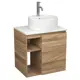 Тумба Bauedge Bau Dream Blackwood 60 правая раковина BAU Element D40 белая смеситель Hotel Dream нерж. сталь