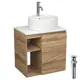 Тумба Bauedge Bau Dream Blackwood 60 правая раковина BAU Element D40 белая смеситель Hotel Dream нерж. сталь выпуск клик клак хром