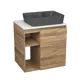 Тумба Bauedge Bau Dream Blackwood 60 правая раковина Cerama 48x37 темно-серая матовая