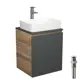 Тумба Bauedge Bau Dream Blackwood 50 графит раковина BAU Hotel 48x37 смеситель высокий Hotel Still нержавеющая сталь выпуск клик клак белый