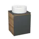 Тумба Bauedge Bau Dream Blackwood 50 графит раковина Element D40 белая