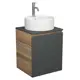 Тумба Bauedge Bau Dream Blackwood 50 графит раковина BAU Element D40 белая смеситель Hotel Dream нерж. сталь