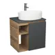 Тумба Bauedge Bau Dream Blackwood 60 правая графит раковина Nimb 50x36 смеситель для раковины высокий Hotel Still нержавеющая сталь