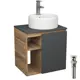 Тумба Bauedge Bau Dream Blackwood 60 правая SD4305 графит раковина Element D40 белая смеситель Hotel Still выпуск клик клак хром