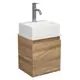 Тумба Bauedge Bau Dream Blackwood 35 SD4398 с ящиком, раковина Cerama Mini 33x28, белая, смеситель Hotel Dream, нерж. сталь