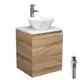 Тумба Bau Dream Blackwood 50 с дверцей SD3098, раковина Crystal 40x40, смеситель для раковины высокий Hotel Still, выпуск клик клак, бел