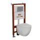 Комплект Bauedge 6 в 1: инсталляция pro Q111300-BL0001-HQ3-01.02.19 унитаз безободковый вихревой Dream Hurricane3 сиденье микролифт клавиша BASIC