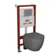 Комплект Bauedge 6 в 1: инсталляция pro Q111300-BL0001-HQ2-DG-01.02.19 унитаз безободковый торнадо Dream 52x36 Hurricane-2 микролифт клавиша BASIC