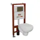 Комплект инсталляции Bauedge Bau Pro Q111300-30745-Q00012, с унитазом Rio Luxe 52x35 клавиша Stil, бронза