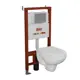 Комплект инсталляции Bauedge Bau Pro Q111300-30745-Q00007, с унитазом Rio Luxe 52x35 клавиша Hotel, хром
