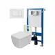 Комплект инсталляция и унитаз POINT Меркурий PN41831WM PN48520W цвет кнопки белый цвет чаши белый