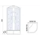 Душевая кабина River No Silicone XL DNXL100/44/MT 100x100 гидромассаж радио высокий поддон стекло матовое