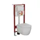 Комплект BAUEDGE NEO45700-BX0007-Q00006 6 в 1: инсталляция унитаз безободковый Myth Italy 53.5x34 сиденье дюропласт, кнопка Hotel, белый глянец