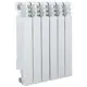 Радиатор Azario Aluminium AL500/100 50 6 секций боковое подключение алюминий белый глянцевый
