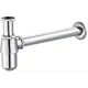 Сифон для раковины Terma Classica D40 мм без выпуска серебристый