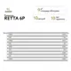 Радиатор трубчатый Guardo Retta 400 10 секций 480x500 мм. нижнее подключение сталь цвет белый