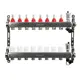 Коллекторная группа для теплого пола Sanext 8528-1 1"x3/4" евроконус 8 выходов нержавеющая сталь