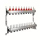 Коллекторная группа для теплого пола с расходомерами Sanext 85212-1 1"x3/4" евроконус 12 выходов нержавеющая сталь