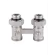 Узел нижнего подключения радиатора Aqualink 02671, Н-образный 1/2"- 3/4", прямой