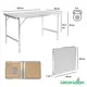 Раздвижной садовый стол складной Green glade Р709 120 - 120 см x 60 см x 70 см алюминий серый/серебристый