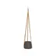 Кашпо P3026R-19-33 Pottery pots 23 см 5 л композитный черный