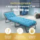 Раскладушка МатрасОптТорг КР-70Е с ватным матрасом 70x190 см